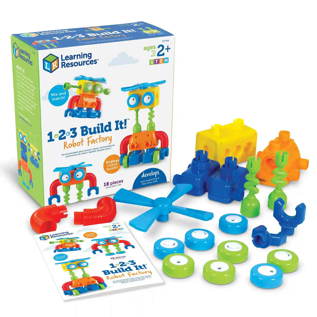 Learning Resources 1-2-3 Build It! ™ Robot Factory