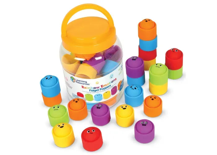Learning Resources Rainbow Emotion Fidget Poppers Classroom Set
