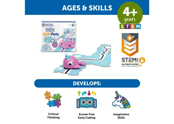 Learning Resources Coding Critters ® Go-Pets: Dipper the Narwhal