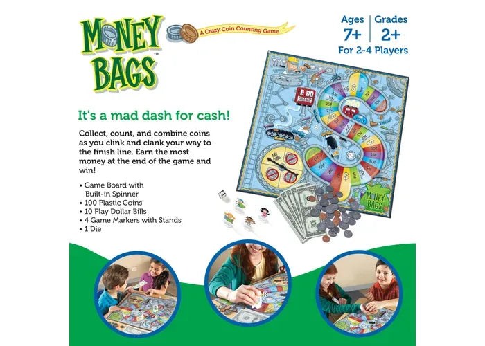 Learning Resources Money Bags Coin Value Game