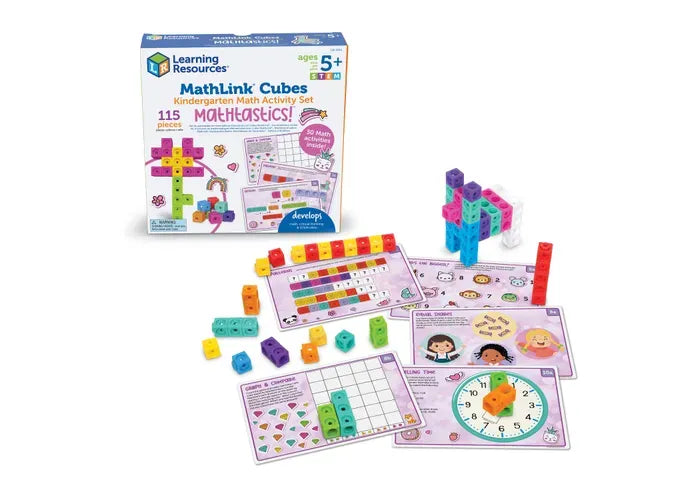 Learning Resources MathLink ® Cubes Kindergarten Math Activity Set: Mathtastics!