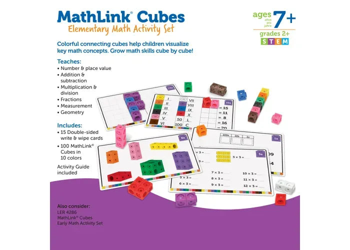 Learning Resources MathLink ® Cubes Elementary Math Activity Set