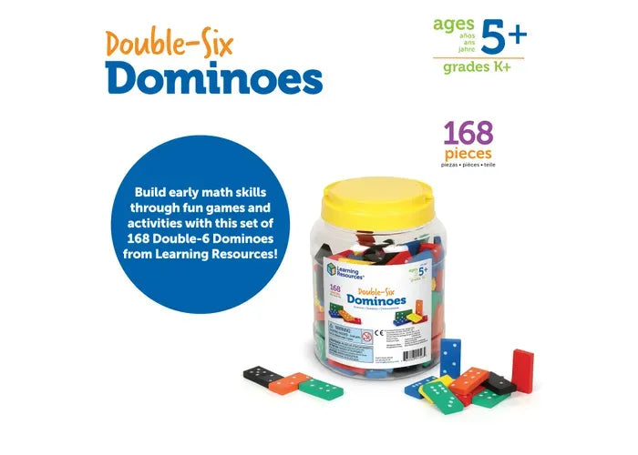 Learning Resources Double-Six Wooden Dominoes