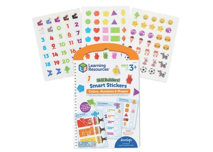Learning Resources Skill Builders! Smart Stickers - Colors, Numbers & Shapes