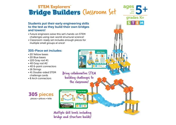 Learning Resources STEM Explorers ™ Bridge Builders Classroom Set