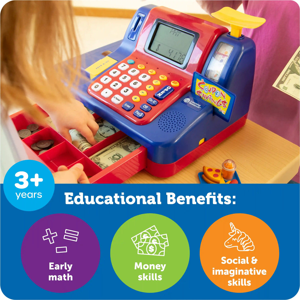 Learning Resources Pretend & Play ® Teaching Cash Register