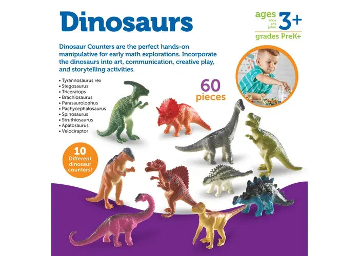 Learning Resources Dinosaur Counters, Set of 60