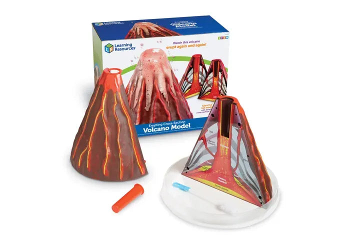 Learning Resources Erupting Cross-Section Volcano Model