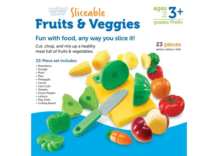 Learning Resources Pretend & Play ® Sliceable Fruits & Veggies