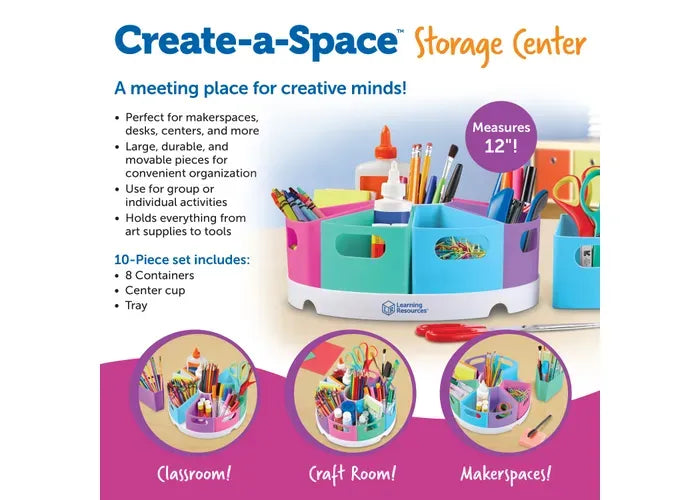 Learning Resources Create-a-Space ™ Storage Center - Pastel