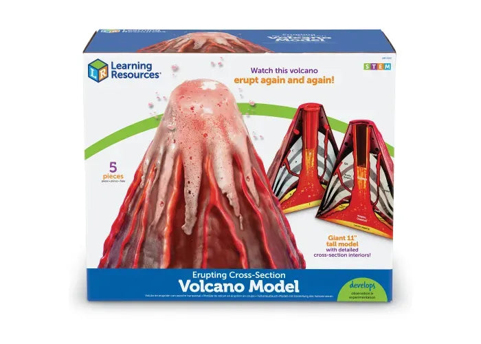 Learning Resources Erupting Cross-Section Volcano Model