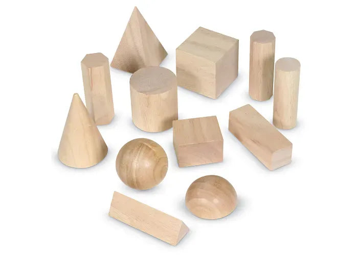 Learning Resources Wooden Geometric Solids, Set of 6