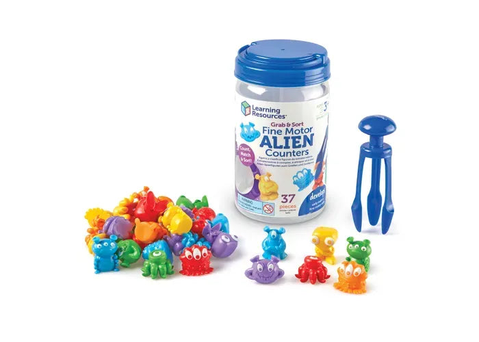 Learning Resources Grab & Sort Fine Motor Alien Counters