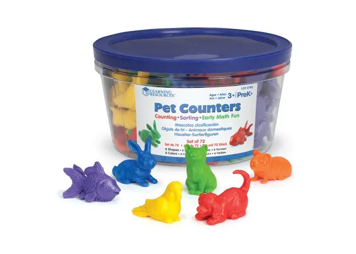 Learning Resources Pet Counters, Set of 72