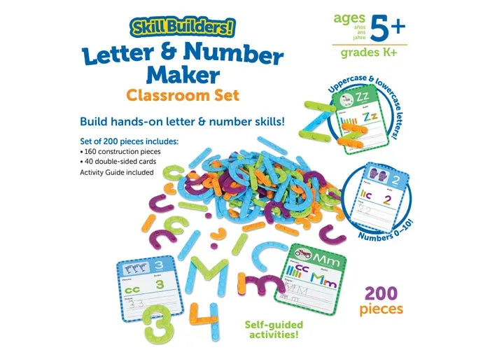 Learning Resources Skill Builders! Letter and Number Maker Classroom Set