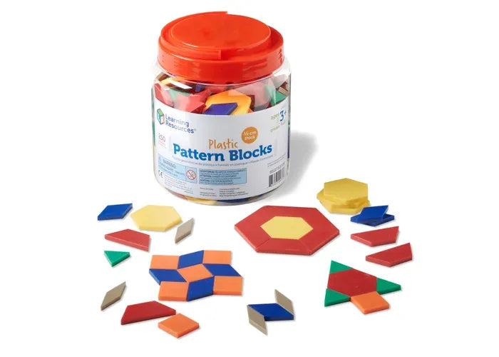 Learning Resources Plastic Pattern Blocks - 0.5 cm, Set of 250
