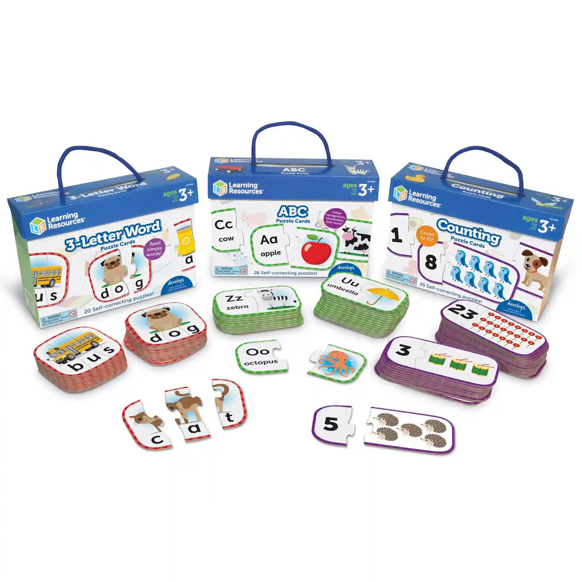 Learning Resources Puzzle Card PreK Bundle