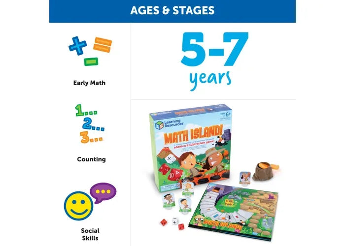 Learning Resources Math Island! Addition & Subtraction Game