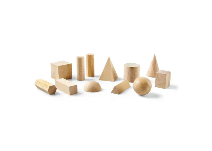 Learning Resources Wooden Geometric Solids, Set of 6