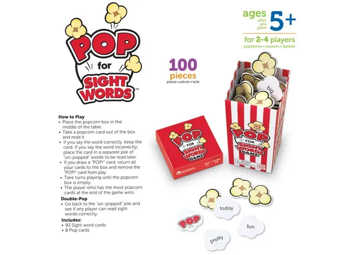 Learning Resources POP for Sight Words ™ Game
