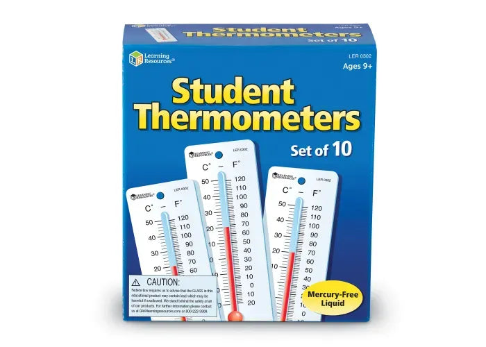 Learning Resources Student Thermometers, Set of 10