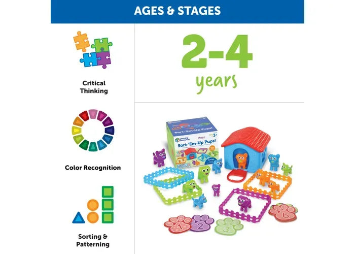 Learning Resources Sort-'Em-Up Pups ™ Activity Set