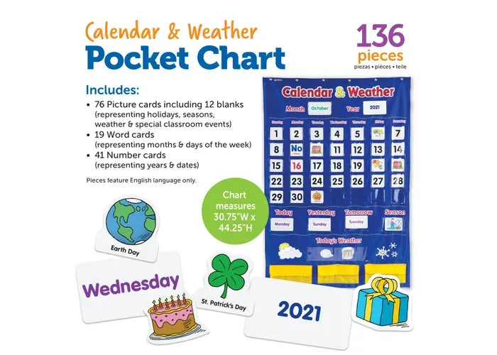 Learning Resources Calendar & Weather Pocket Chart
