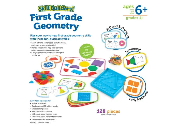 Learning Resources Skill Builders! First Grade Geometry Activity Set