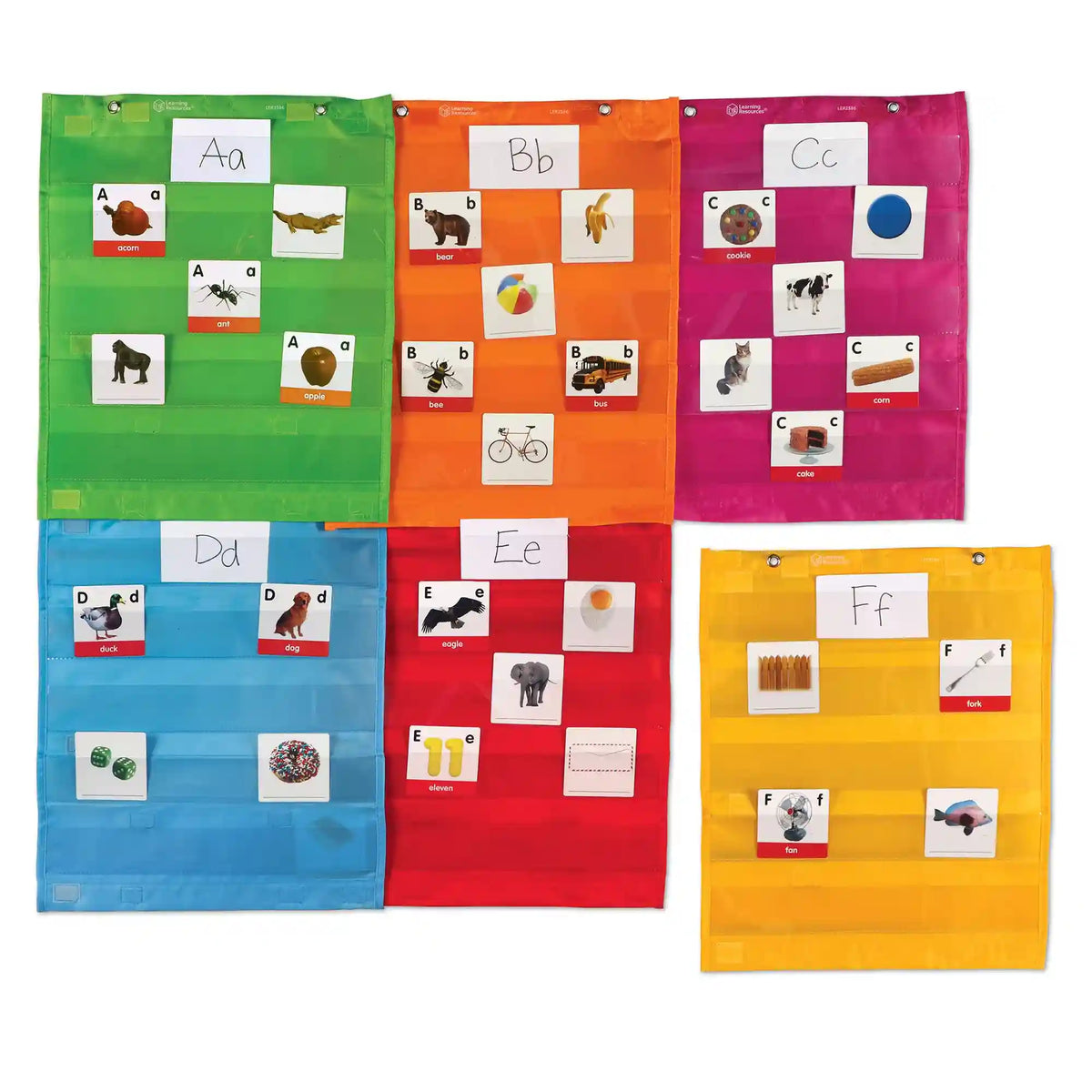 Learning Resources Magnetic Pocket Chart Squares, Set of 6