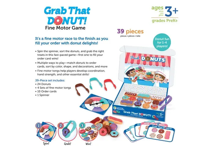 Learning Resources Grab That Donut Fine Motor Game