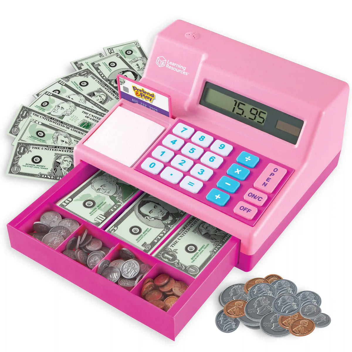 Learning Resources Pretend & Play ® Calculator Cash Register - Pink