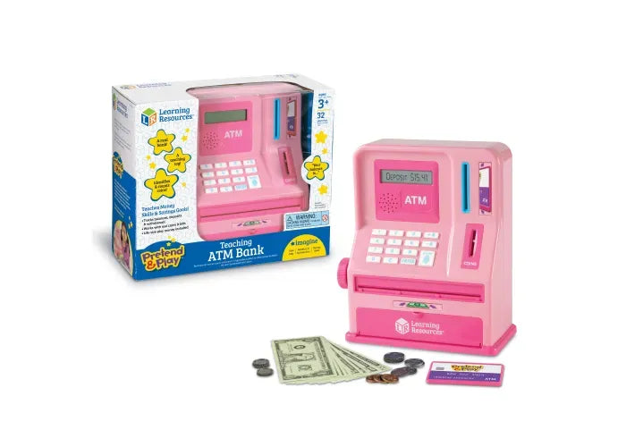 Learning Resources Pretend & Play ® Teaching ATM Bank - Pink