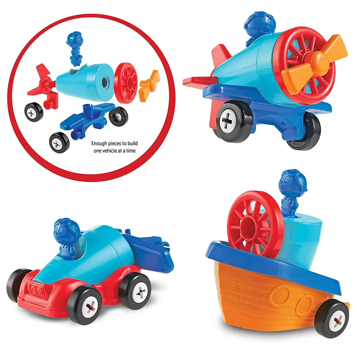 Learning Resources 1-2-3 Build It! ™ Car-Plane-Boat