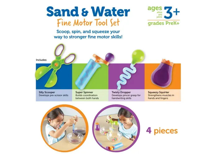 Learning Resources Sand & Water Fine Motor Tool Set