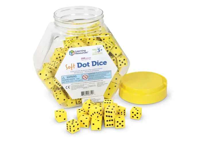 Learning Resources Soft Foam Dot Dice, Set of 200