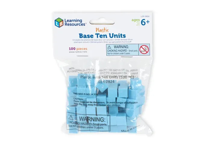 Learning Resources Plastic Base Ten Units, Set of 100