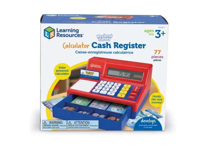 Learning Resources Pretend & Play ® Calculator Cash Register with Canadian Currency