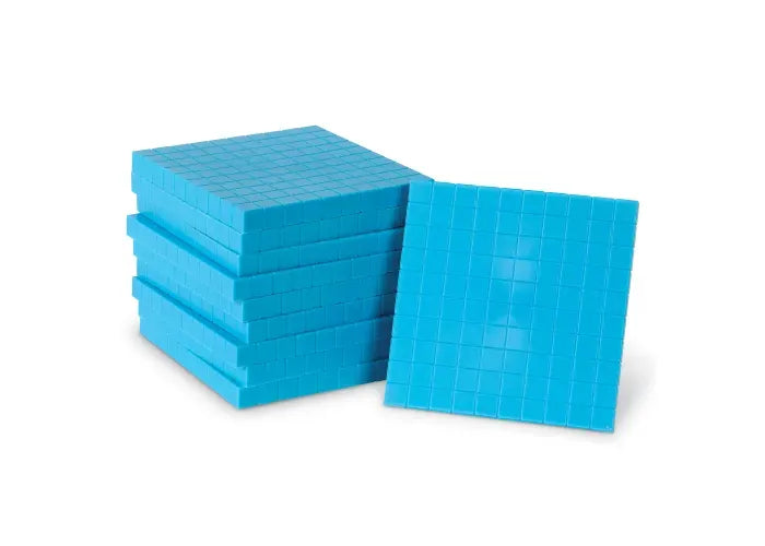 Learning Resources Plastic Base Ten Flats, Set of 10