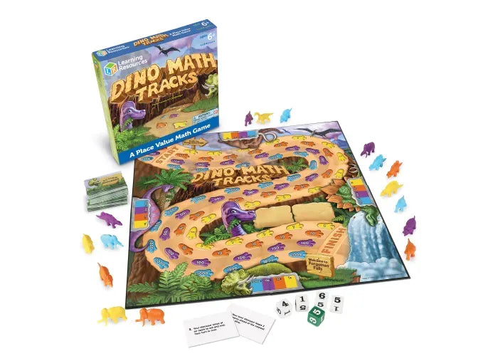 Learning Resources Dino Math Tracks ® Place Value Game