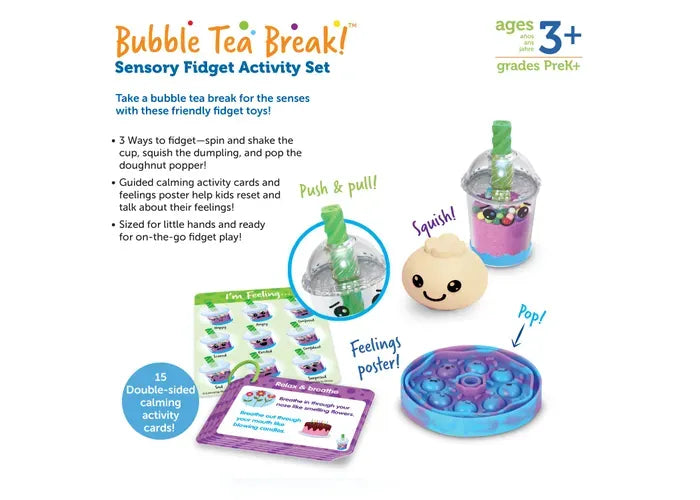 Learning Resources Bubble Tea Break! Sensory Fidget Activity Set
